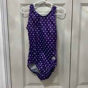 Snowflake gymnastics leotard, EUC, CM